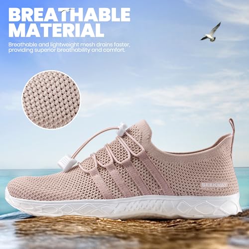 Image of SEEKWAY Mens Womens Water Shoes Quick Dry Aqua Shoes Barefoot for Beach Surf Hiking Pool Water Sports
