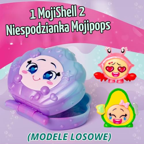 MOJI POPS Pearl Series – Mojishell – pudełko kolekcjonerskie z 2 mojipopami z dwustronnymi buźkami (1 z efektem perłowym). Niespodzianka w 6 różnych kolorach.