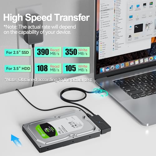 Caja Externa para Disco Duro 3.5 SATA a USB con Adaptador de Energía miniatura 6
