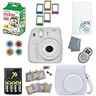 Fujifilm Instax Mini 9 Instant Camera – 10 Pack Accessory Camera Bundle – 20 Instax Film – Camera Case – Instax leather Album - 4 AA Rechargeable Batteries & Charger - And Much More (1 Year Warranty)