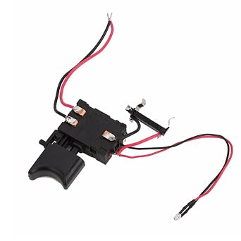 12V Electric Drill Switch, FA2-16/1WEK Lithium Battery Cordless Drill Speed Control Switch Black