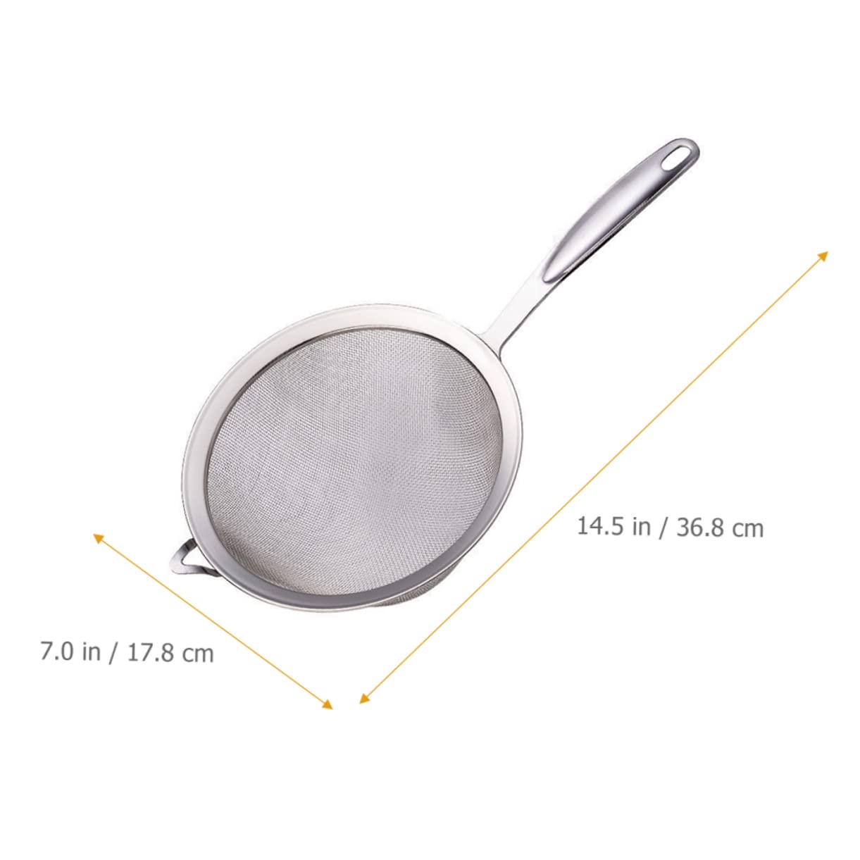 2-teiliges Edelstahl-Handmehlsieb-Set – Multifunktionales Küchensieb mit Maschensieb zum Backen – rundes Mehlsieb für präzises Filtern
