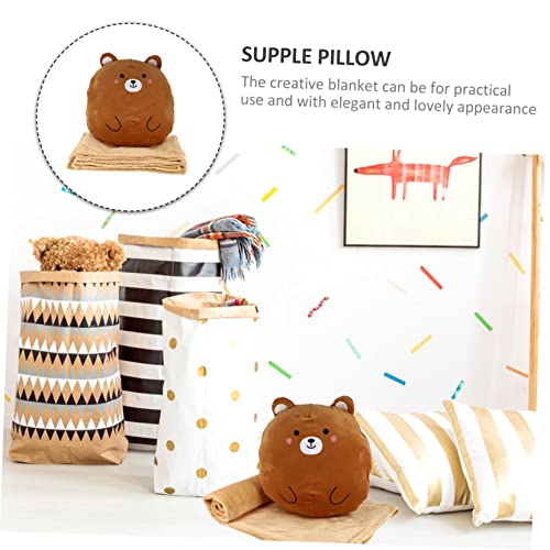 Coussin de couchage marron au design adorable en coton doux et durable