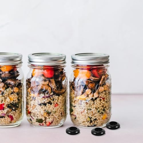 NUOBESTY 50 adet silikon conta halkası, konserve kavanozları için, uzun ömürlü kauçuk, sızdırmaz contalı, gıda saklama ve bira mayalama için - Görsel 6