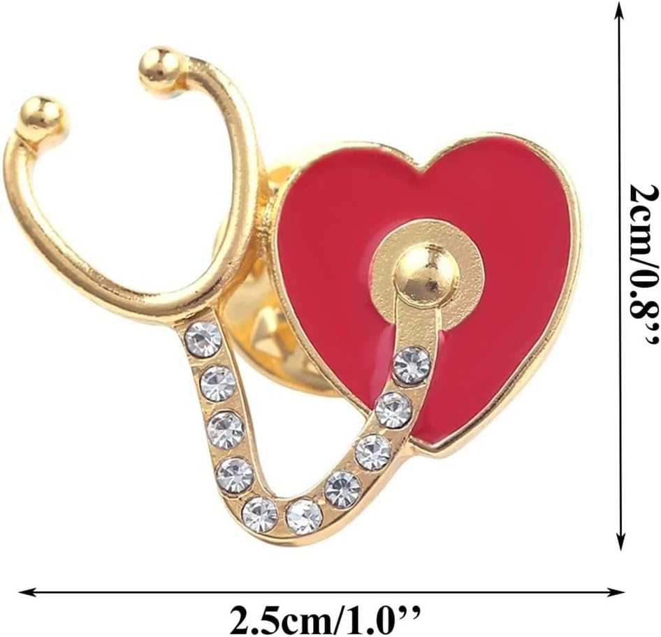 Brooch Pins Flower Pins And Brooches Crystal Brooch Device Brooch Stethoscope Brooch Unisex Personality Shape Teen Jewelry For Girls Brooch Pins Bulk