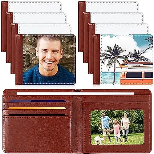 8PCS Sublimation Wallet Blank Heat Transfer Sublimation Bank Card Holder for Christmas Father's Day Office
