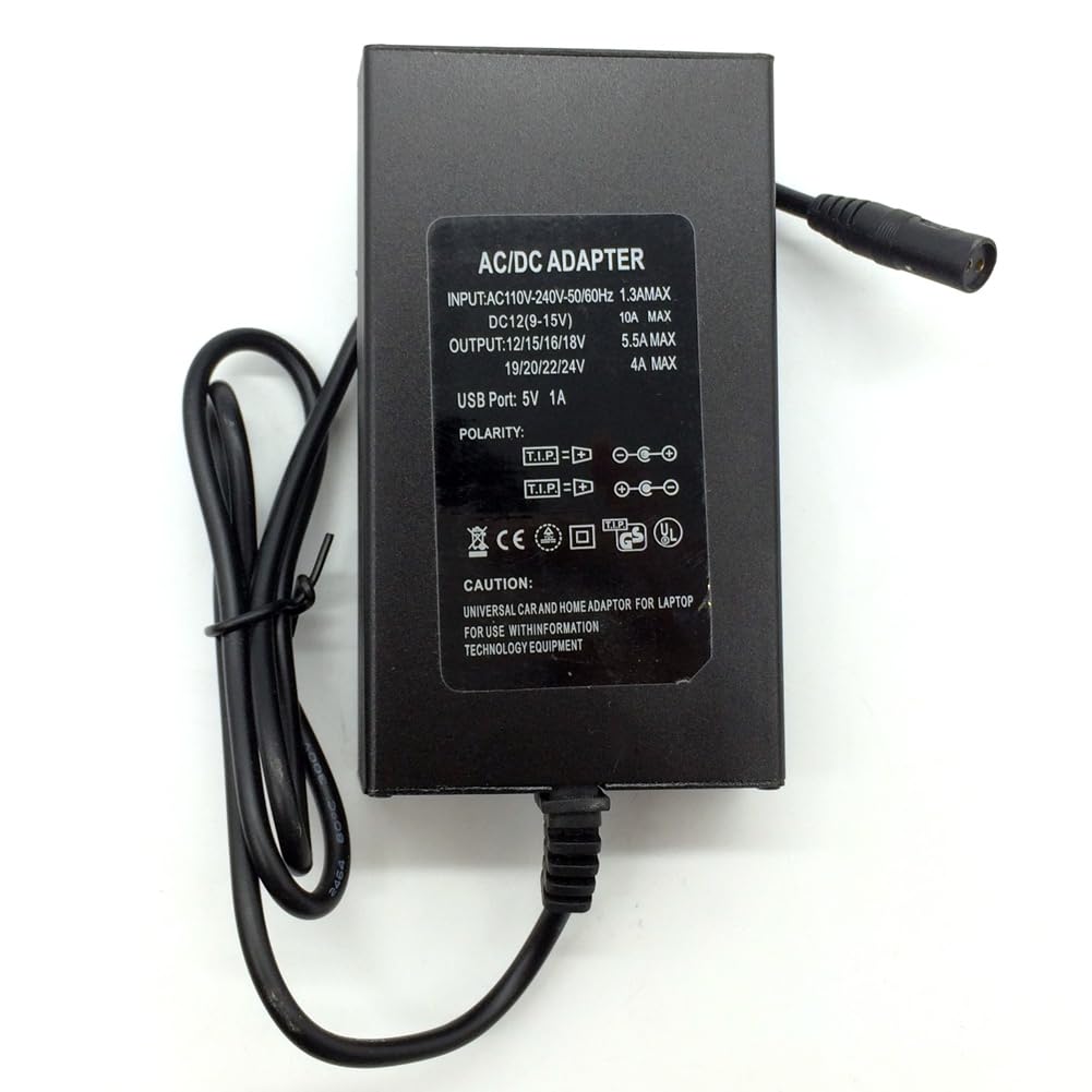 Caricatore DC per Auto per Laptop 100w Alimentatore Universale con 8 Adattatori Eu