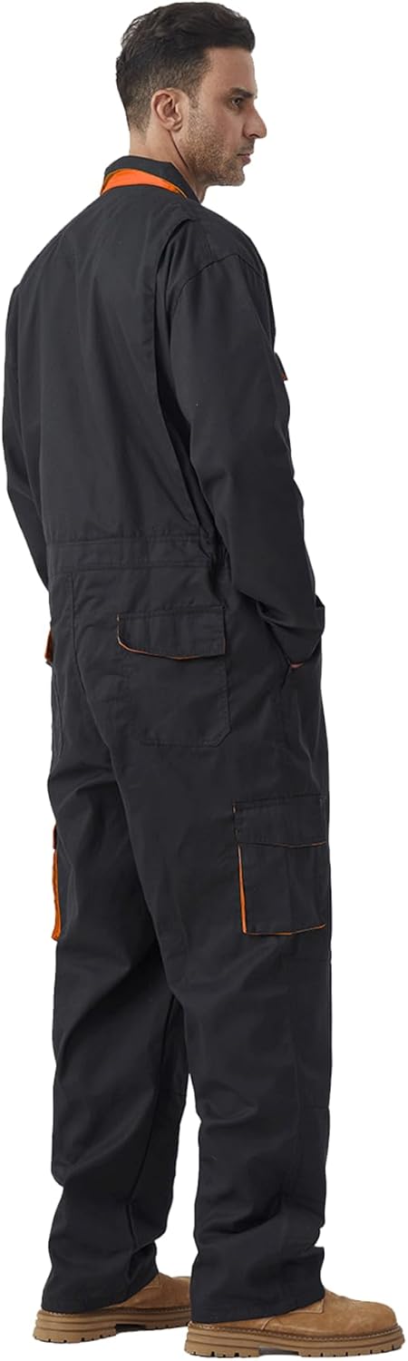 Men's Work Coverall Long Sleeves Overalls Mechanics Coveralls Workwear Jumpsuit with Multi Pockets - Image 3
