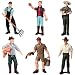 Lana Toys Farm People Doll Farmer Cleaning Worker Forester Breeder Figure Suitable for Animal Zoo Dinosaur World Scene Plastic Model Decor Collector Toy Gift