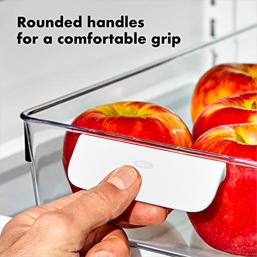 Image of OXO Good Grips Fridge Organization Bin 8 in x 10 in - for Deli Meats, Cheeses, Loose Fruits and More