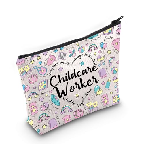 JNIAP Presente para professores de creche, bolsa cosmética para trabalhadores de creche, presente, Bolsa de trabalho para puericultura