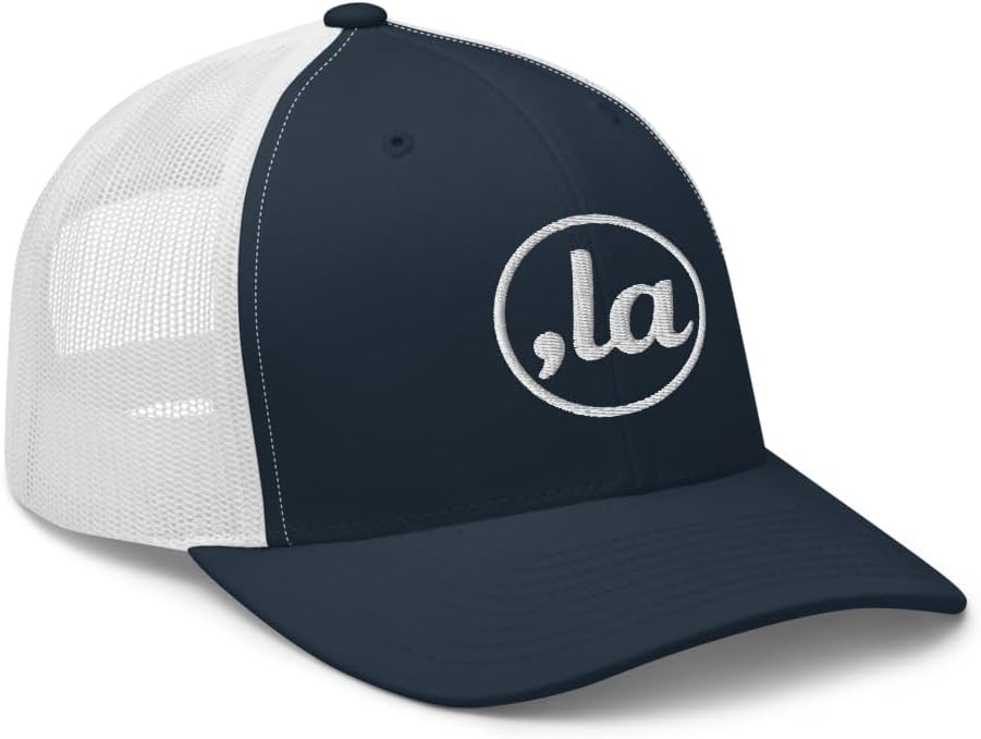NG Comma La Embroidered Curved Bill Trucker Hat Mid Crown Adjustable Kamala Harris for President Cap