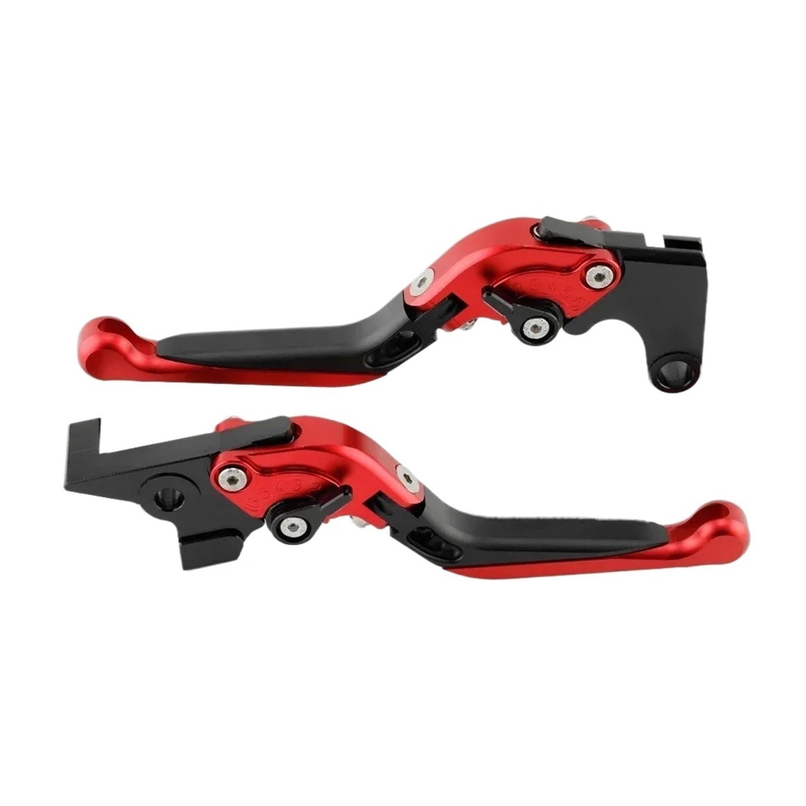 Ragpukmuan Red Black Motorbike Hand Brake For Fjr1300 For Yzf1000r Thundercat Fjr 1300 Yzf 1000R Motorcycle Adjustable Folding Handles Brake Clutch Levers Parking Tool(Red Black)
