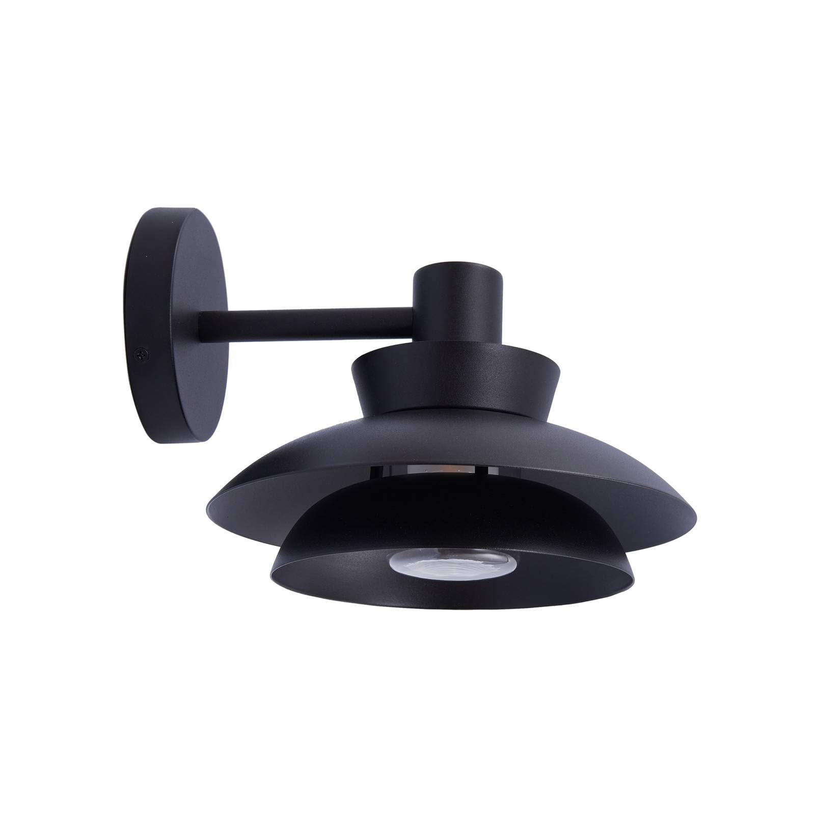 Lucande Wandleuchte außen Thais (spritzwassergeschützt (Modern) in Schwarz aus Metall (1 flammig, E14) - Außenwandleuchten Wandlampe Led Außenlampe Outdoor für Außenwand/Hauswand Haus
