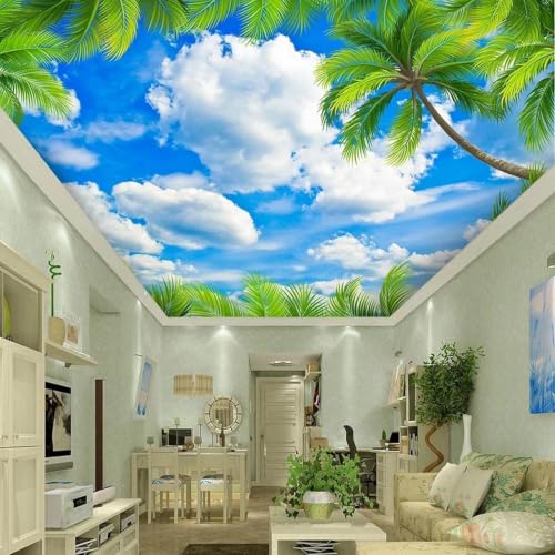 Papier peint mural 3D pour plafond, solution pour agrandir une chambre