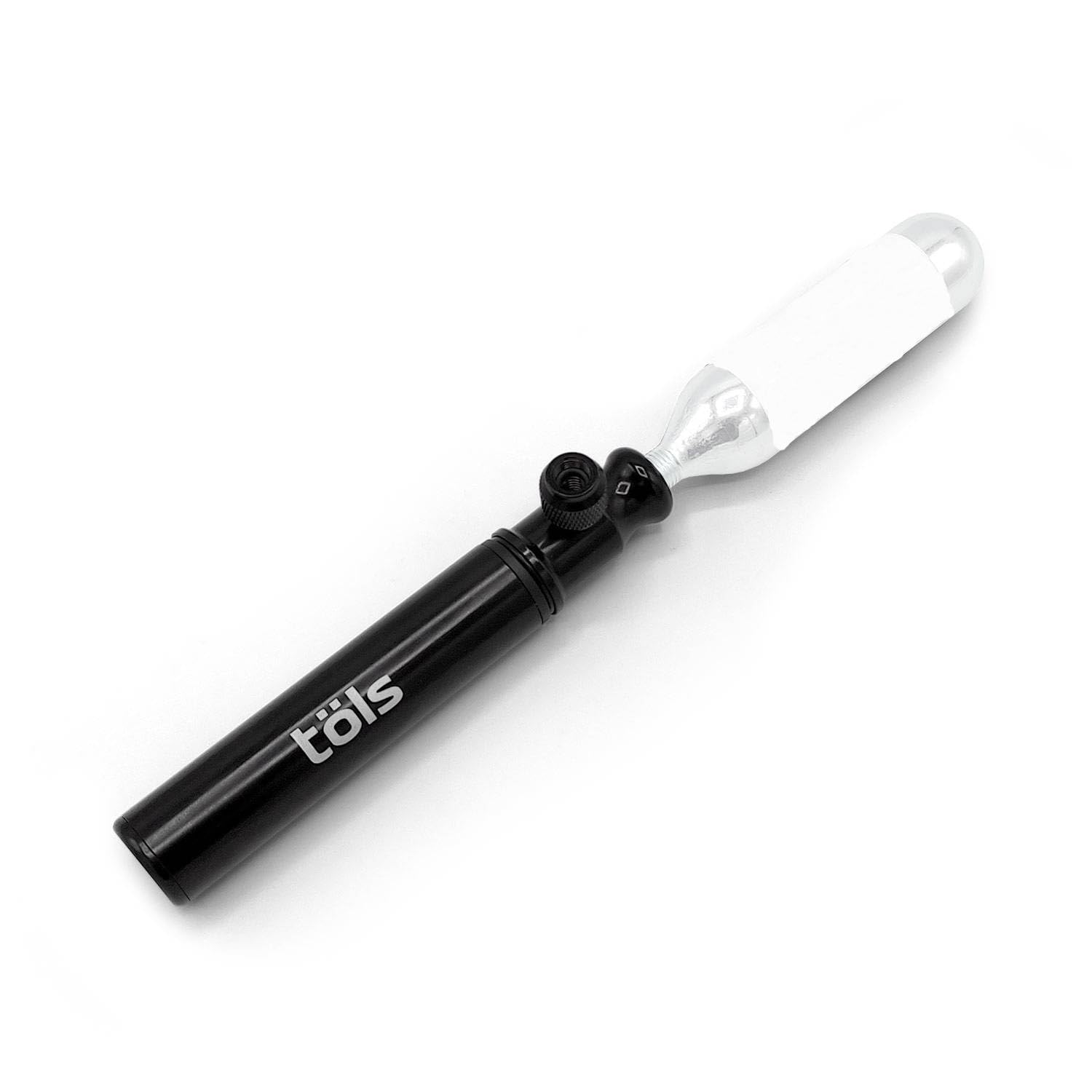 TÖLS Mini-Fahrradpumpe Aina, 132 ml, 80 PSI, Fahrrad-Reparaturset, inklusive Fahrradhalterung, tragbarer Luftpumpe für MTB, E-Bike und Rennrad, manuelle Steuerung oder CO2-Luftkompressor, Schwarz