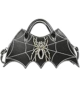 Anopo Women Spider Web Purse Novelty Bat Wing Shoulder Bag