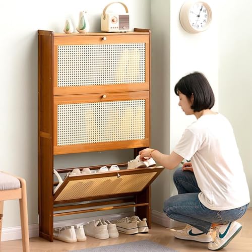Meuble à chaussures sur pied en bois aux finitions soignées