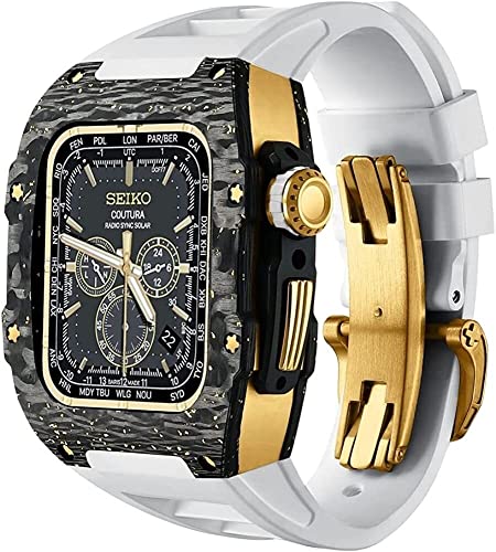Protéger montre 45mm avec couverture de titane antichoc et bracelet caoutchouc RM