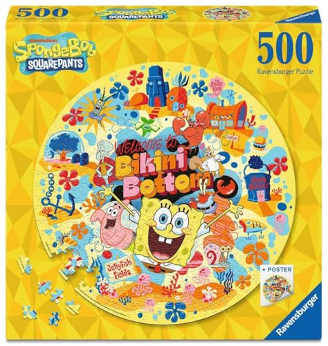 Ravensburger - Puzzle Rond 500 pièces - Bob l'éponge