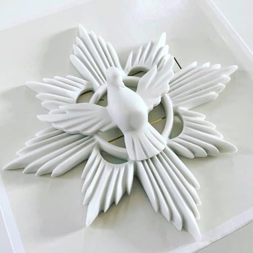 Esplendor Divino Espirito Santo em Pó de Mármore Maciço (18cm)