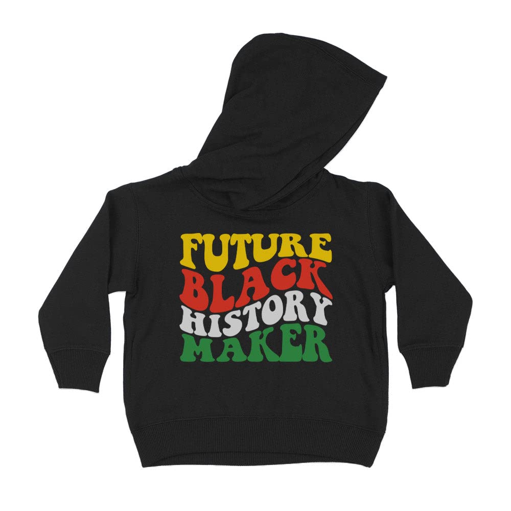 Future Black History Maker Kids Hoodie Sweatshirt Toddler 5T Black