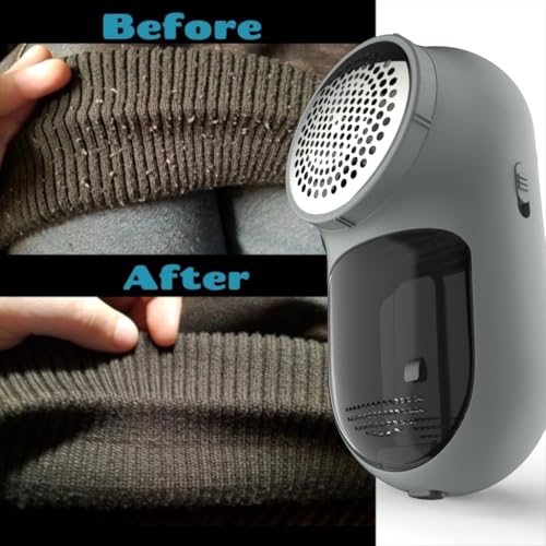 Image of Rechargeable Fabric Shaver, Magictec Lint Remover Sweater Defuzzer Lints Fuzzs Pills Pilling Trimmer for Clothes and Furniture -Battery Operated, Green
