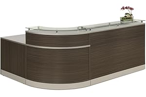 NBF Signature Series Modern Reception Desk with Counter - 79x63