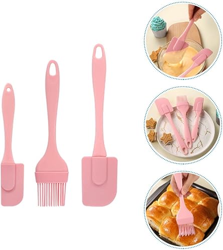 Miniatura 7 de Suministros para hornear, 3 piezas, juego de espátulas de silicona, espátulas de silicona, espátulas de espátula para pasteles, crema y mantequilla,