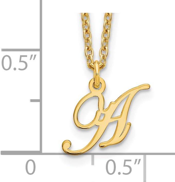 Sterling Silver Gold-plated Letter Initial Necklace - Image 3