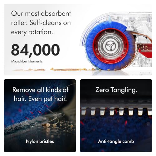 Image of Dyson Clean+Wash Hygiene Wet and Dry Cleaner for Hard Floors - Cordless, 70 Minutes Run time, lays Flat, Anti-Tangle, self-Cleaning Roller, Drying Dock