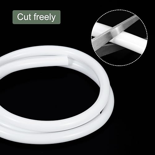 Miniatura 18 de YOKIVE Tubo de silicona, transferencia de agua ideal para bomba (transparente, 0.079x0.118 in IDxOD, 3.3 ft) Claro,Transparente,Gris,forro polar