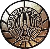 Battlestar TV Galactica 75 Gold Logo Iron-on/Sew-on Embroidered Patch