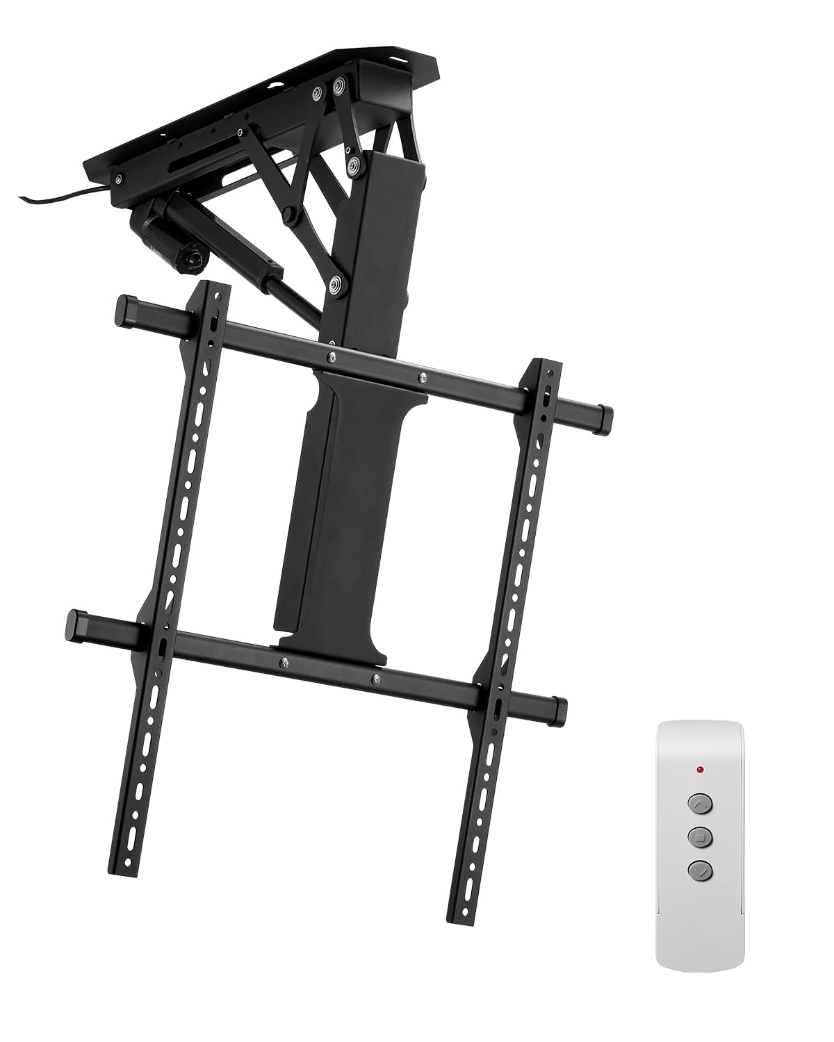 VEVOR Support TV Plafond Motorisé pour Écrans 32-​65 pouces/​81,​3-​165 cm, Fixation TV Réglable Électriquement, Accroche Téléviseur avec Capacité de Charge de 40 kg, Max. VESA 600x600 mm, Maison Bureau