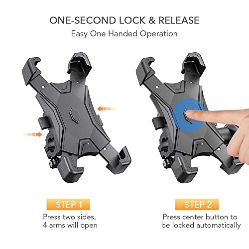 Leeofty Suporte de telefone para bicicleta leve ABS Suporte ajustável para telefone móvel