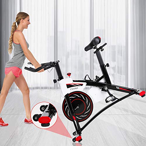 Exercise Bike, CHAOKE Indoor Cycling Bike, Stationary Bike Magnetic Resistance Whisper Quiet for Home Cardio Workout Heavy Flywheel & Comfortable Seat Cushion with Digital Monitor (2020 Upgraded) Exercise Bike, CHAOKE Indoor Cycling Bike, Stationary Bike Magnetic Resistance Whisper Quiet for Home Cardio Workout Heavy Flywheel & Comfortable Seat Cushion with Digital Monitor (2020 Upgraded)