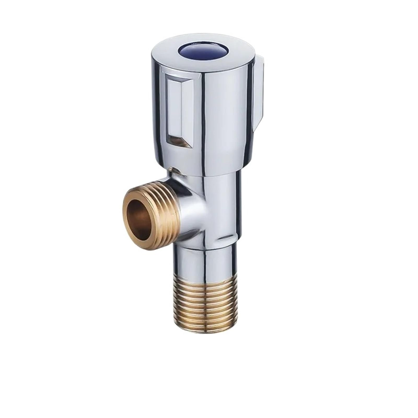 Bvhisehp Blue 1/2 Thread Copper Angle Stop Valve Quick Open Hot Cold Water Control Valve For Bathroom Kitchen Toilet Sink(Blue)