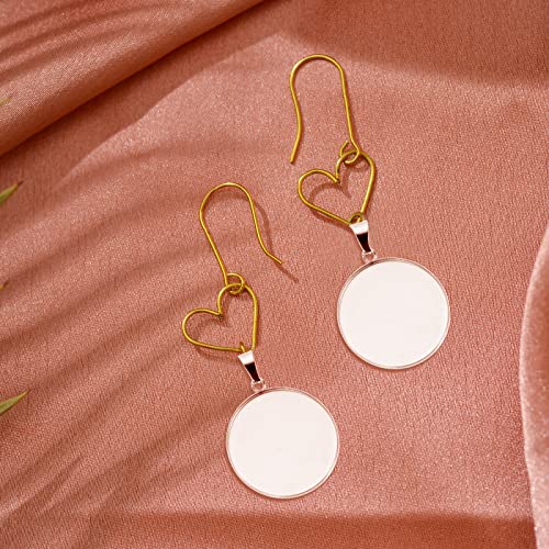 Milisten 20pcs Pendant Trays Kit Round Bezel Blanks Trays Pendant Cabochon Settings for DIY Crafting Photo Jewelry Making Silver 18mm - Image 2