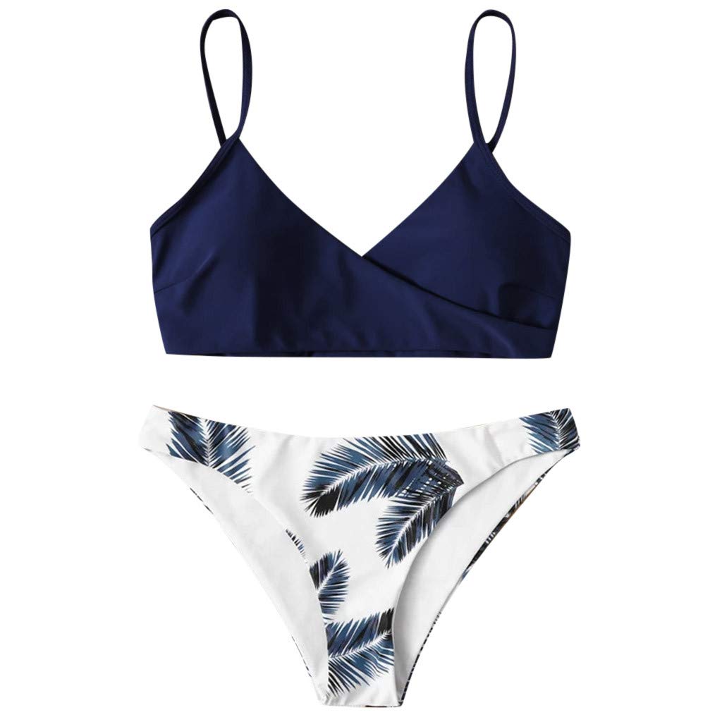 Genérico Bikinis Mujer Push Up Bikinis Cintura Alta Conjunto Bikini Mujer Atrás Cordones Top de Bikini con Shorts de Baño Traje de Baño Mujer Bikini Menstruales Mujer Bikini Sexy Mujer Dolores Cortes