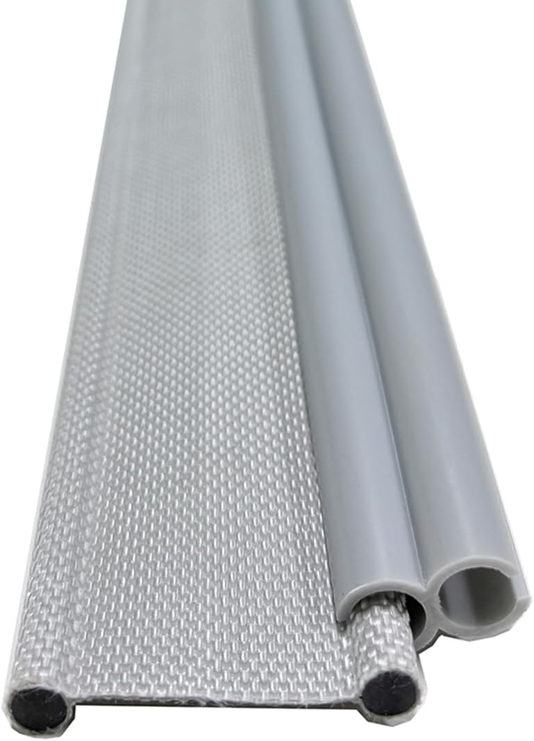 samou 6Pcs 50cm RV Awning Rail Channels Figure of 8 Channel Connector + 3 Meter 6mm - 6mm Tent Piping Strip Kit for All RV Campervan Camping Tent