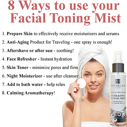 image for Voibella Beauty Organic Anti-Aging Hydrating Toner for Face - Best Ros