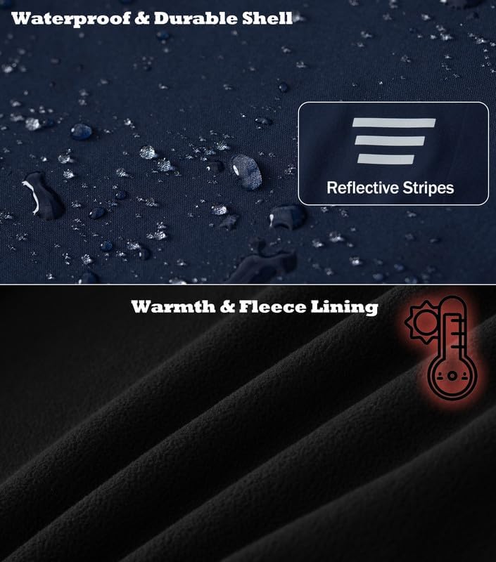 KVE Men's Softshell Jacket with Hood Waterproof Windbreaker Lightweight Rain Shell Jacket for Outdoor Hiking - Image 4