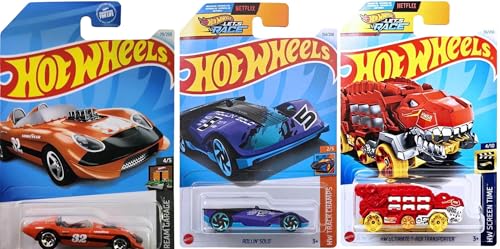 Image of Hot Wheels 1:64 Scale Mainline Basic Car - Pack of 3 (Assorted Model, Color May Vary, Come Random Car)