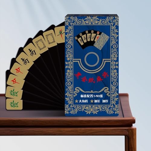 Juego de cartas Mahjong Black Gold 148 piezas miniatura 4