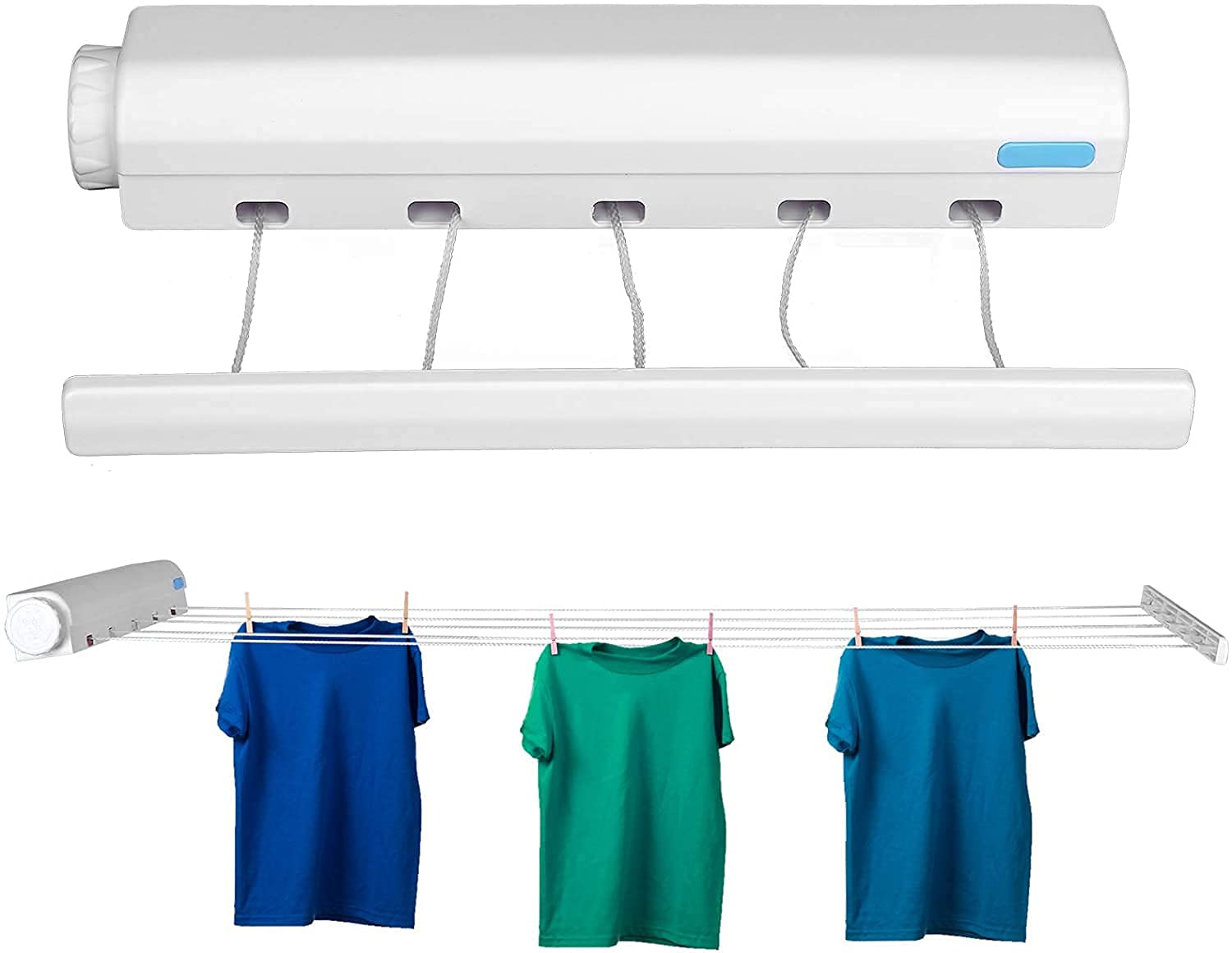 Sponsored Ad - Cloth Drying Stand for Clothes Rack, Foldable Hanger Laundry Wet Dry Clothes Rope, Retractable Hanging Wall Mounted Clothesline, Telescopic Indoor and Outdoor Supplies, Laundry Drying Rack