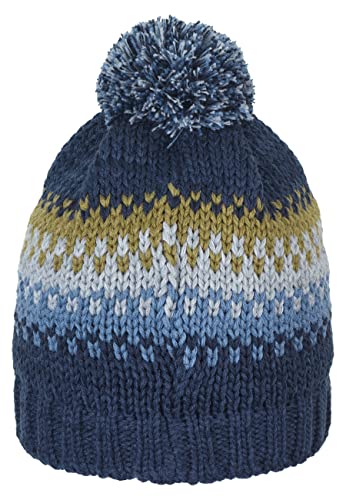 Bonnet à pompon dégradé tricoté pour enfant style moderne mixte