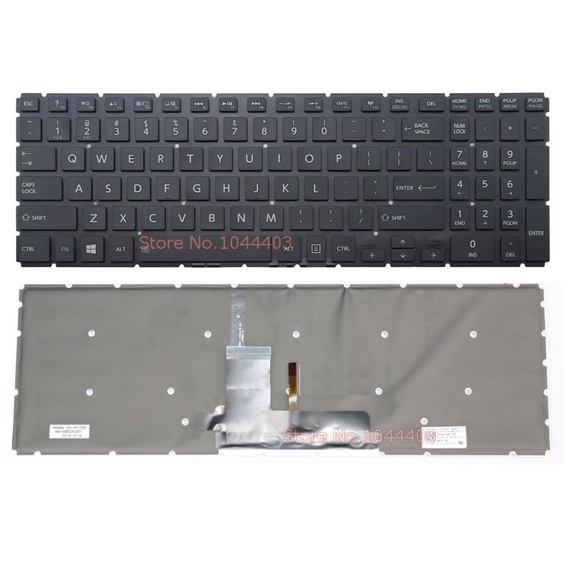 Clavier Toshiba S55T-B5165SM américain avec rétroéclairage pour une frappe nocturne confortable