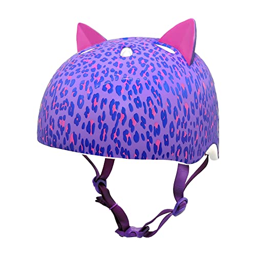 Krash Unisex Jugend Fit System Jugendhelm (8+ Jahre) – Leopard Kitty – Einheitsgröße 54–58 cm Helm, 54-58 cm
