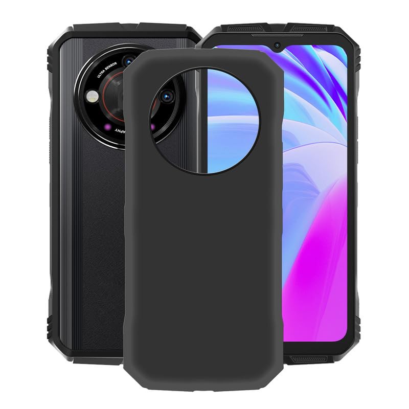 Coque Doogee V30 Pro ultra mince en TPU noir mat avec finition soft touch premium
