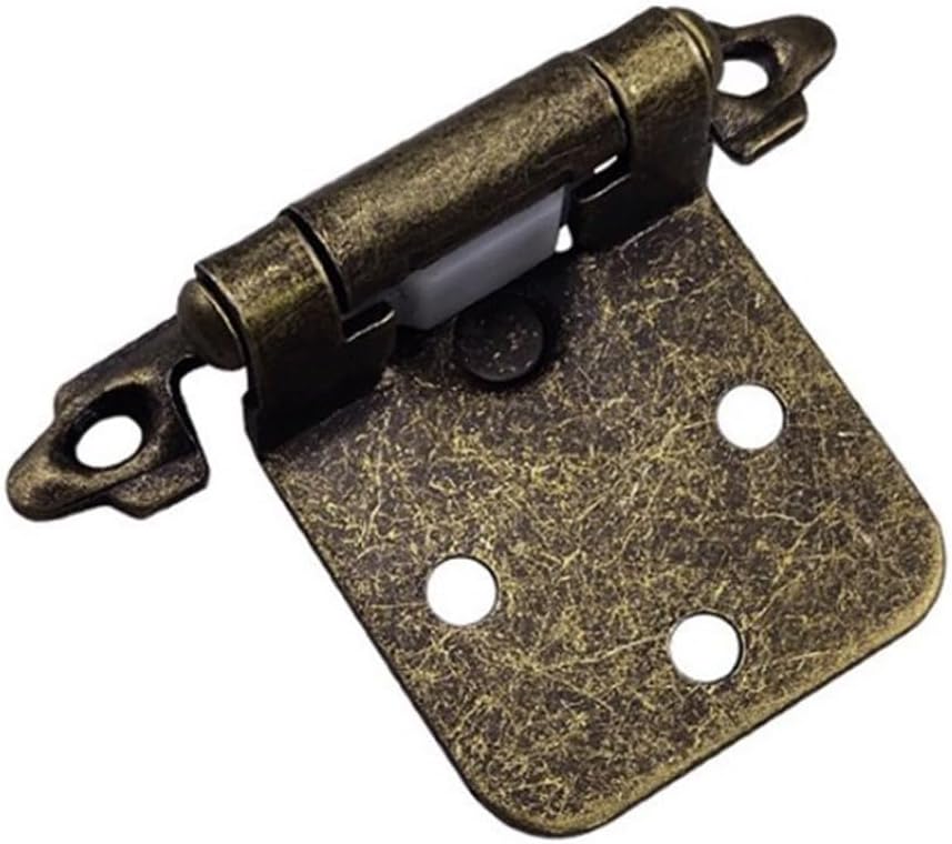 Self Closing Cabinet Hinges Antique Brass Kitchen Half Inch Overlay Spring Loaded Door Concealed Face Frame Cupboard Hardware 12 Pack
